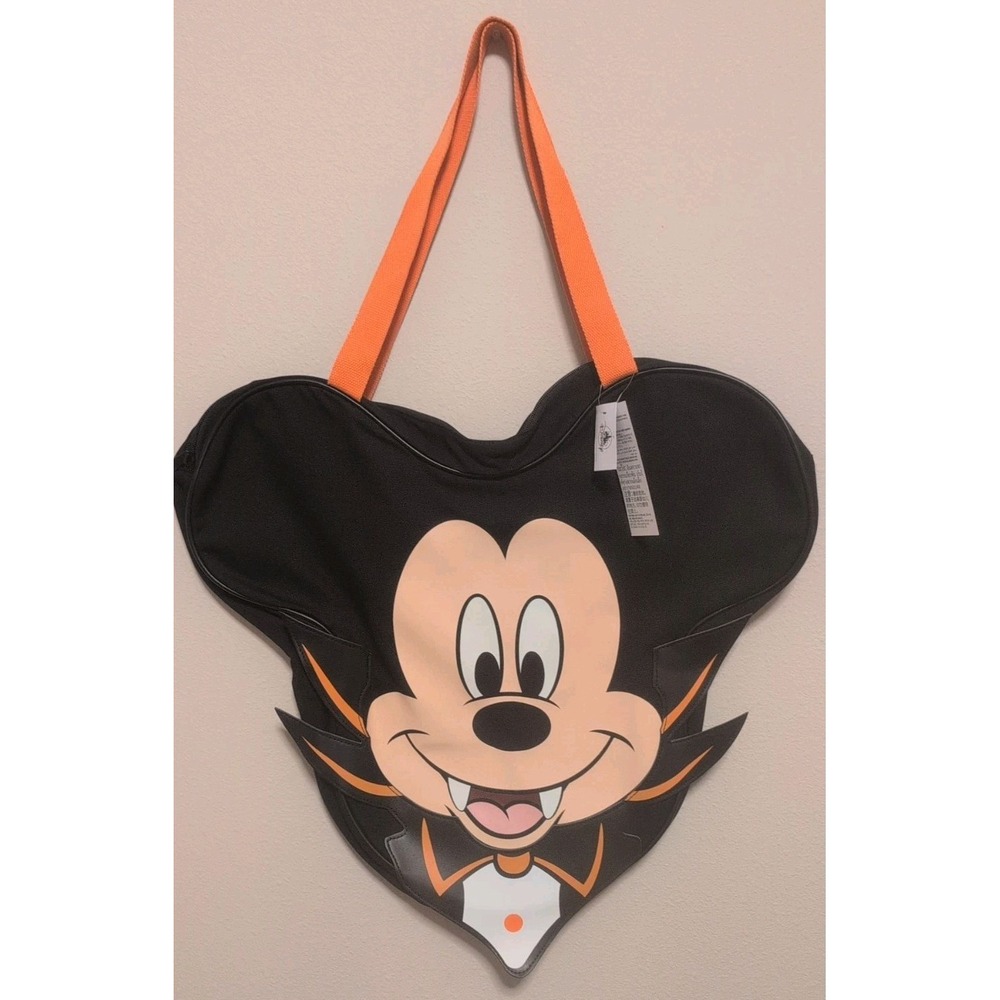 Disney Halloween 2025 Vampire Mickey Mouse Face Large Jumbo Tote Bag New